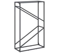vidaXL Leñero Antracita, soporte para leña 60x25x100 cm, acero laminado en frío