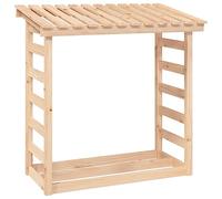 vidaXL Leñero Chimenea Estante Almacenamiento Soporte Accesorio Aire Libre Jardín Patio Interior Exterior de Madera Maciza de Pino
