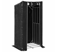 vidaXL Leñero con protector de lluvia 100x80x200 cm acero galvanizado
