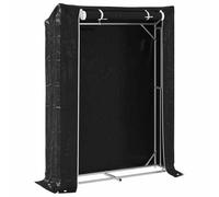 vidaXL Leñero con protector de lluvia 150x40x200 cm acero galvanizado