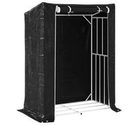 vidaXL Leñero con Protector de Lluvia 150x80x200 cm Acero galvanizado, Almacenamiento de leña, Soporte para leña para Chimenea, Almacenamiento de leña para Interior