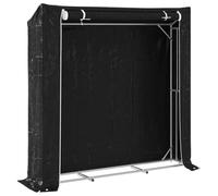 vidaXL Leñero con protector de lluvia 200x40x200 cm acero galvanizado