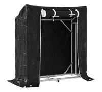 vidaXL Leñero Cubierta Lluvia 100,5x40,5x110,5 cm Acero galvanizado