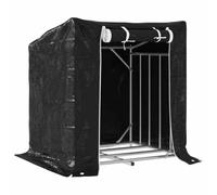 vidaXL Leñero cubierta lluvia 100,5x80,5x110,5 cm acero galvanizado