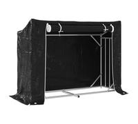 vidaXL Leñero con cubierta para lluvia 151×60,5×110,5 cm acero galvanizado