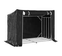 vidaXL Leñero cubierta lluvia 151x80,5x110,5 cm acero galvanizado