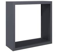 vidaXL Leñero de Acero Gris Antracita 120x35x120 cm, Soporte para leña, Almacenamiento de Troncos, Estante para leñas, Soportes para leña