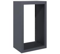 vidaXL Leñero de Acero Gris Antracita 60x40x100 cm, Soporte para leña, Almacenamiento de Troncos, Estante para leñas, Soportes para leña