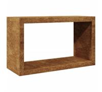 vidaXL Leñero de Acero Oxidado 100x40x60 cm, Soporte para leña, Almacenamiento de Troncos, Estante para leñas, Soportes para leña