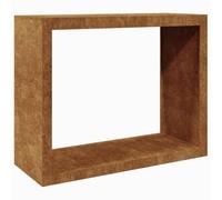 vidaXL Leñero de Acero Oxidado 100x40x80 cm, Soporte para leña, Almacenamiento de Troncos, Estante para leñas, Soportes para leña