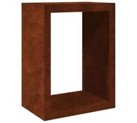 vidaXL Leñero de Acero Oxidado 60x40x80 cm, Soporte para leña, Almacenamiento de Troncos, Estante para leñas, Soportes para leña