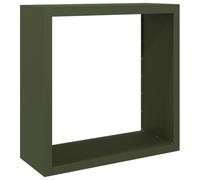 vidaXL Leñero de Acero Verde 100x40x100 cm, Soporte para leña, Almacenamiento de Troncos, Estante para leñas, Soportes para leña