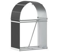 vidaXL Leñero de acero galvanizado gris antracita 80x45x120 cm