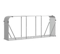 vidaXL Leñero de acero galvanizado gris claro 234x45x100 cm