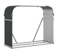 vidaXL Leñero de acero galvanizado gris antracita 120x45x100 cm