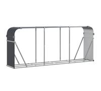 vidaXL Leñero de acero galvanizado gris antracita 234x45x100 cm