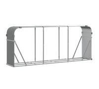 vidaXL Leñero de acero galvanizado gris claro 234x45x100 cm