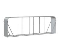 vidaXL Leñero de acero galvanizado gris claro 300x45x100 cm