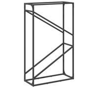 vidaXL Leñero Negro 60x25x100 cm Acero Laminado en frío, Soporte para leña para Chimenea, Soporte para leña, Soporte para leña