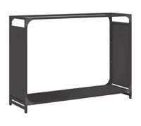 vidaXL Leñero Negro 90x28x65 cm Acero Laminado en frío, Soporte para leña para Chimenea, Soporte para leña, Soporte para leña