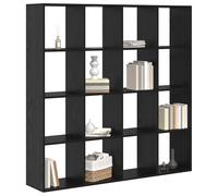vidaXL Librería Roble Negro 137,5 x 29 x 137,5 cm Madera de ingeniería, Estantería Moderna Rectangular Independiente, Unidad de Almacenamiento para Libros, Organizador Decorativo práctico