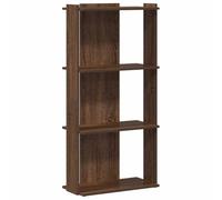 vidaXL Librería 3 estantes Madera ingeniería Roble marrón 60x30x120 cm, estantería, estantería para Libros, Estante de Almacenamiento