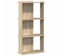 vidaXL Librería 3 estantes Madera ingeniería Roble Sonoma 60x30x120 cm, estantería, estantería para Libros, Estante de Almacenamiento