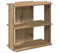 vidaXL Librería 3 Niveles Madera ingeniería Roble Artesanal 60x30x60cm, estantería, estantería para Libros, Estante de Almacenamiento