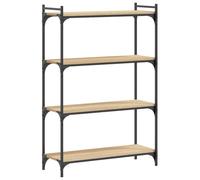 Librería 4 Estantes Madera Ingeniería Roble Sonoma 80x30x120 Cm Vidaxl