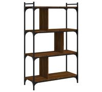 vidaXL Librería 4 estantes Madera ingeniería marrón Roble 76x32x123 cm