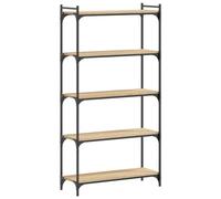 Librería 5 Estantes Madera Ingeniería Roble Sonoma 80x30x154 Cm Vidaxl