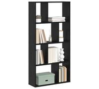 vidaXL Estante de Roble Negro | Estantería Interior Moderna Madera de Calidad 72 cm de Ancho Diseño Amplio para Sala de Estar y estantes de Biblioteca Muebles Rectangular Acabado Mate