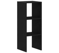 vidaXL Librería apilable Madera contrachapada Roble Negro 30x30x80 cm