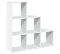 vidaXL Librería biombo de 3 Niveles, Blanca, 99x29x99 cm, Madera de ingeniería