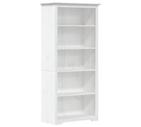 vidaXL Librería 5 estantes – Armario auxiliar archivador, pino blanco macizo
