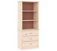 vidaXL Librería con cajones Alta Madera Maciza de Pino 60x35x142 cm