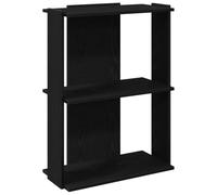 vidaXL Librería de 3 estantes Madera de ingeniería Negro 60x30x80 cm