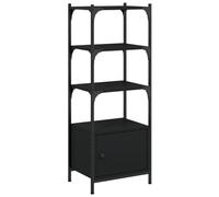 vidaXL Librería de 3 estantes Madera ingeniería Negro 41x30x109,5 cm