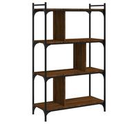 vidaXL Librería 4 estantes de madera de ingeniería, marrón roble, 76x32x123 cm