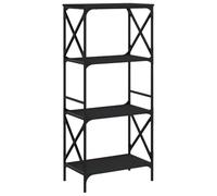 Librería De 4 Estantes Madera Ingeniería Negro 59x35x132 Cm Vidaxl