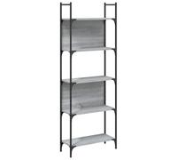 vidaXL Librería de 5 estantes Madera Gris Sonoma 60,5x24x166,5 cm