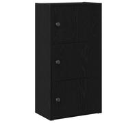 vidaXL Librería de Madera contrachapada Roble Negro 40x24x77 cm