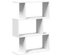 vidaXL Librería Divisor 3 Niveles Madera ingeniería Blanco 70x24x97 cm, estantería, estantería para Libros, librerías, estantería para Libros