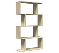 vidaXL Librería divisora 4 Niveles Madera Roble Sonoma 70x24x129 cm, estantería, estantería para Libros, librerías, estantería para Libros, librería