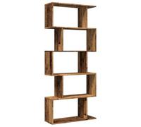 vidaXL Librería divisora 5 Niveles Madera Envejecida 70x24x161 cm, estantería, estantería para Libros, librerías, estantería para Libros, librería