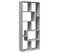 vidaXL Librería divisora Madera ingeniería Gris Sonoma 67x25x161,5 cm, estantería, estantería para Libros, librerías, estantería para Libros, librería