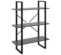 vidaXL Estantería Madera Contrachapada Gris 80x30x105 cm