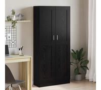 vidaXL Librería Negro 82,5 x 30,5 x 185 cm Madera de ingeniería, Organizador de Salón, Estante Moderno Rectangular, Librero , Decoración , Almacenamiento Ideal