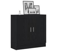 vidaXL Librería Roble Negro 82,5 x 30,5 x 80 cm Madera de ingeniería, Organizador de Salón, Estante Moderno Rectangular, Librero Independiente, Decoración Funcional, Almacenamiento Ideal