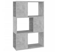 vidaXL Estantería/Divisor Espacio Armario Estante Separador Partición Pantalla de Privacidad Mueble Librería Contrachapada Gris Hormigón 60x24x94 cm